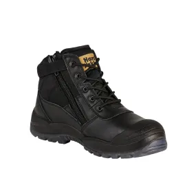 Hard Yakka Utility Zip Sided Steel Toe Safety Boot - Black (Y60125)-