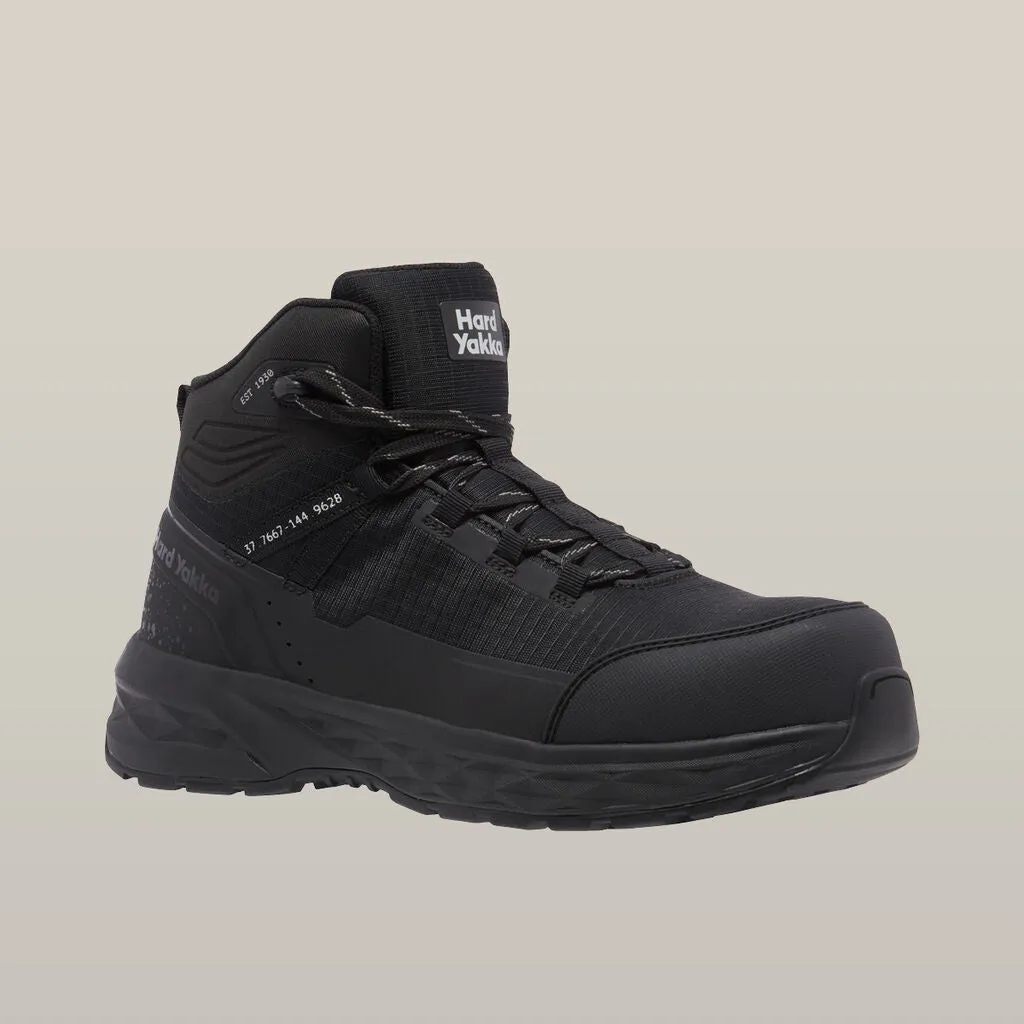 Hard Yakka X Range Mid Composite Toe Safety Boot - Black (Y60363)-