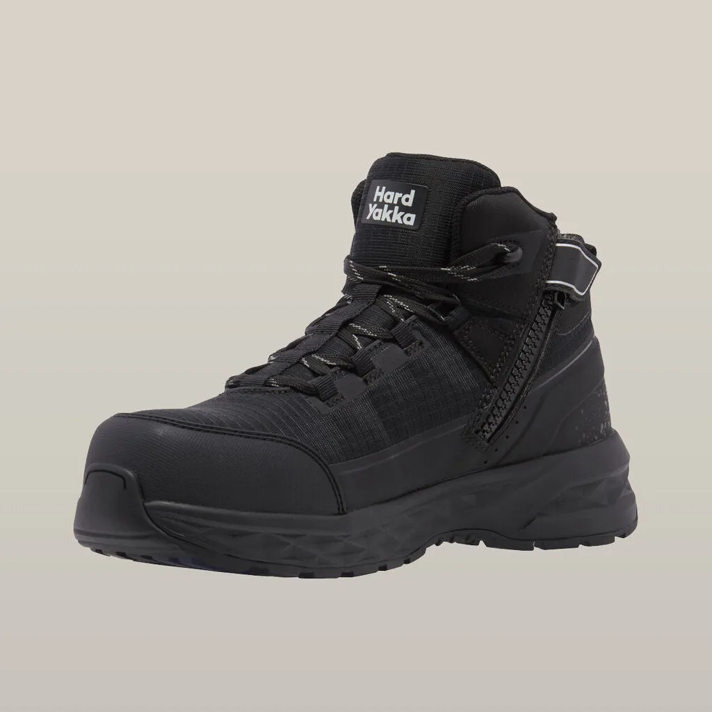 Hard Yakka X Range Mid Composite Toe Safety Boot - Black (Y60363)-