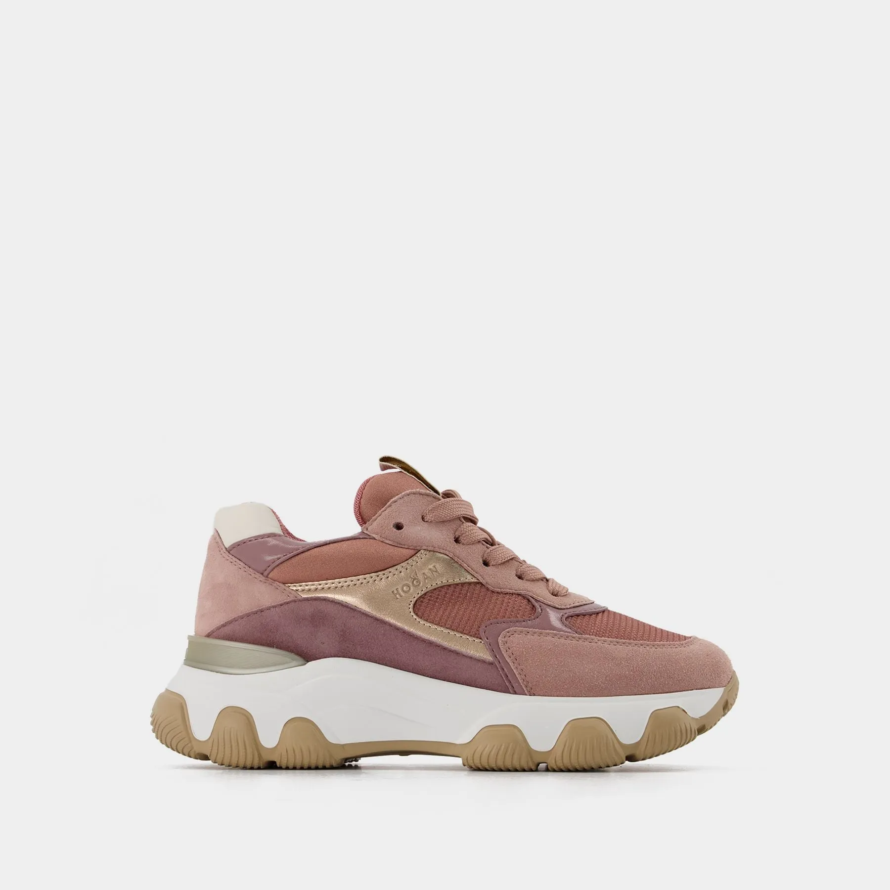 Hogan  Hyperactive Allacciato Sneakers in Pink Leather