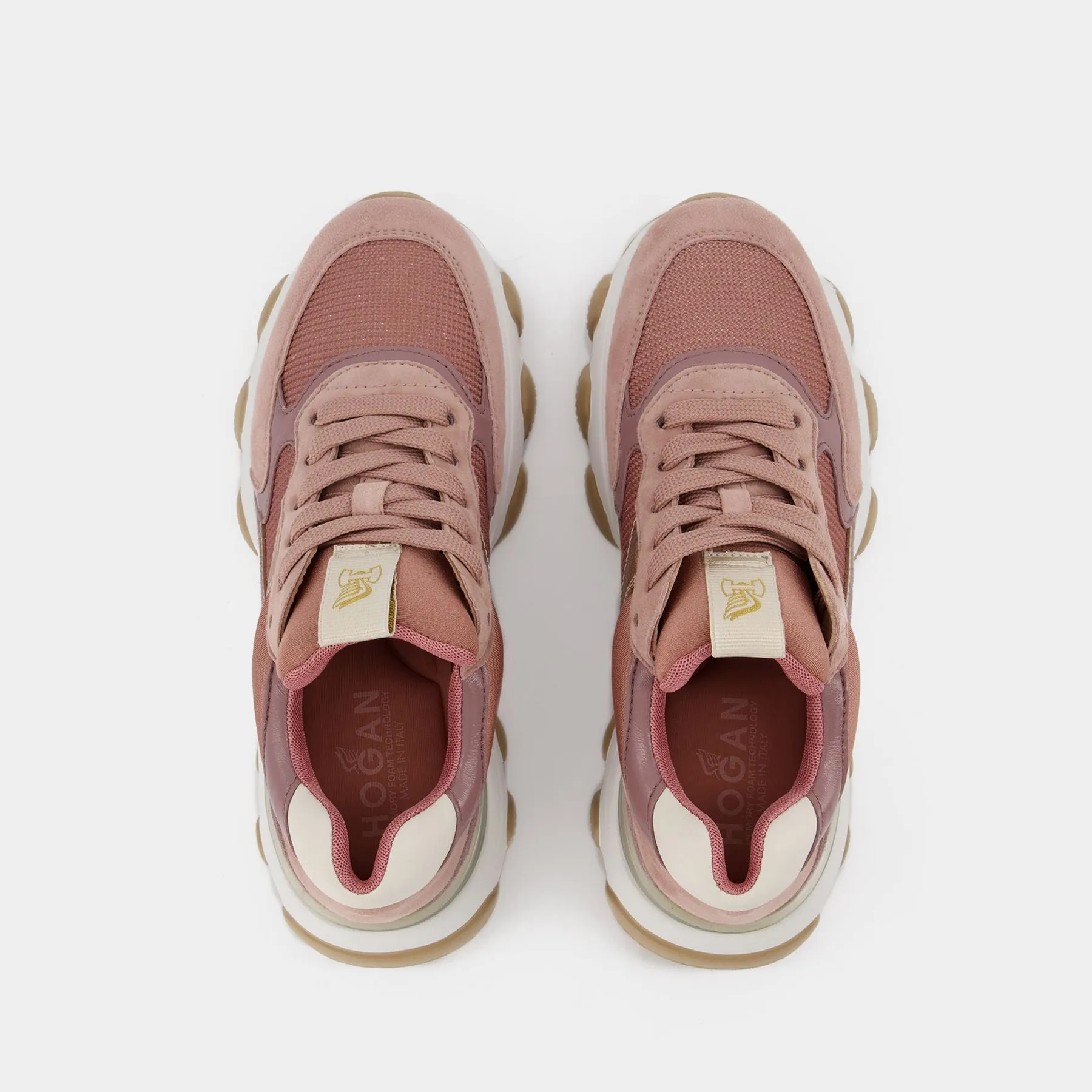 Hogan  Hyperactive Allacciato Sneakers in Pink Leather