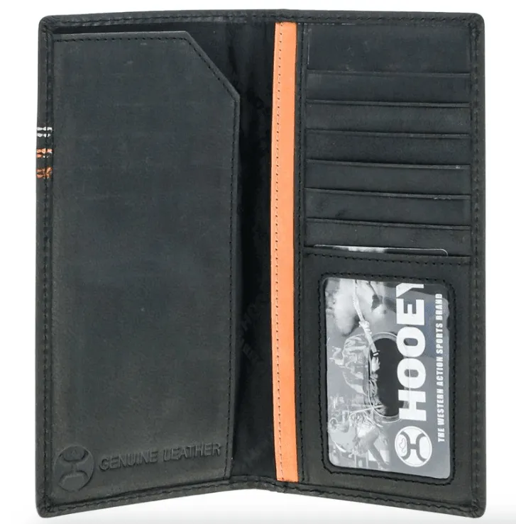 Hooey Men's Ranger Black Leather Rodeo Boot Stitch Wallet HW016-BK