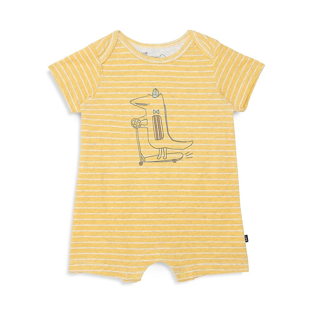 Hudson's Bay Baby Boy's Nestor The Alligator Striped Romper