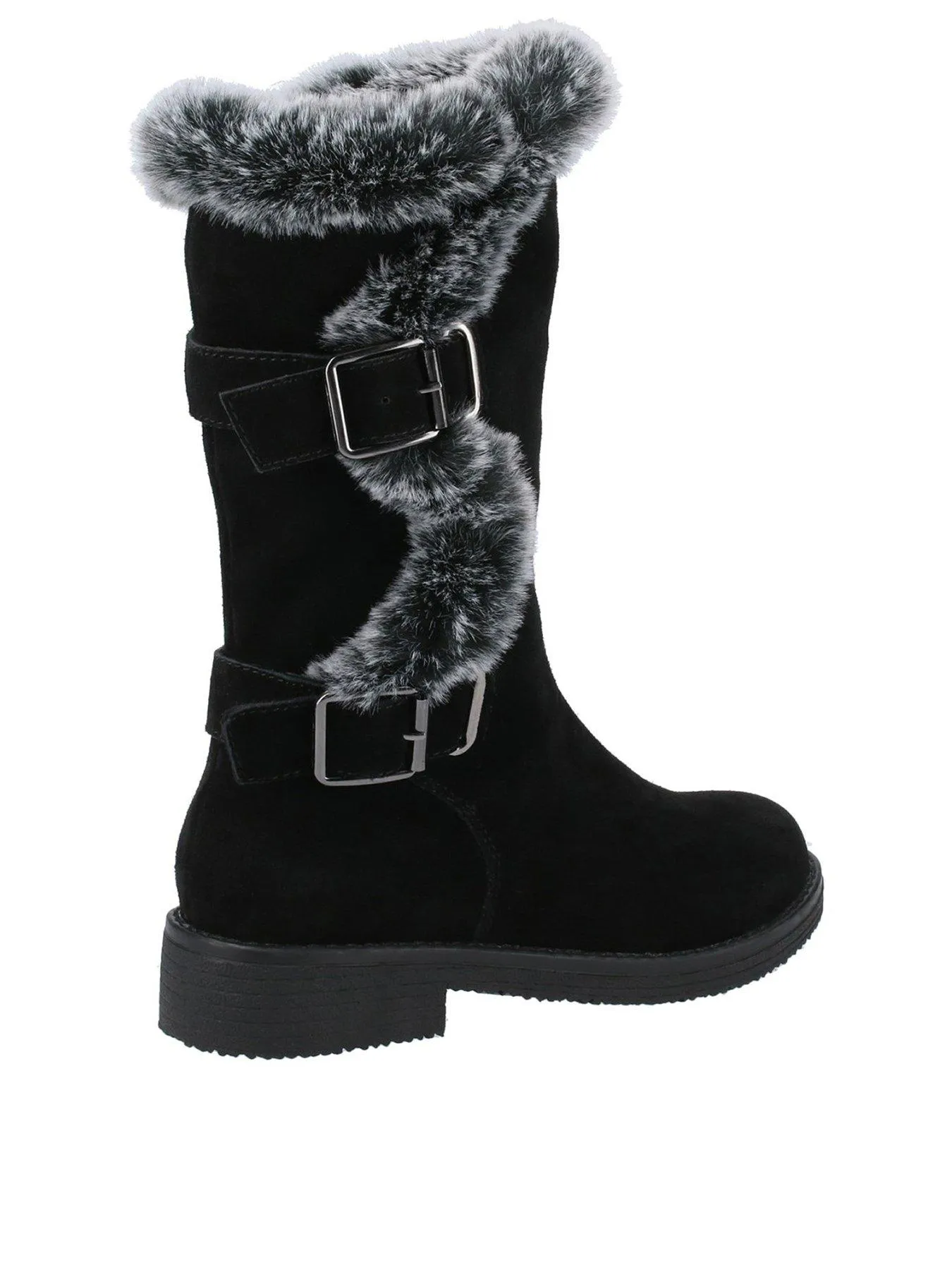 Hush Puppies Wide Fitting Megan Calf Boot - Black