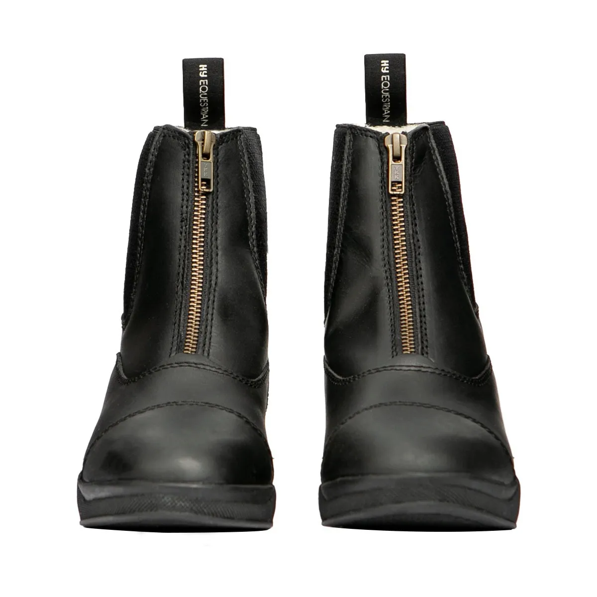 Hy Fleeced Lined Wax Leather Zip Jodhpur Boot