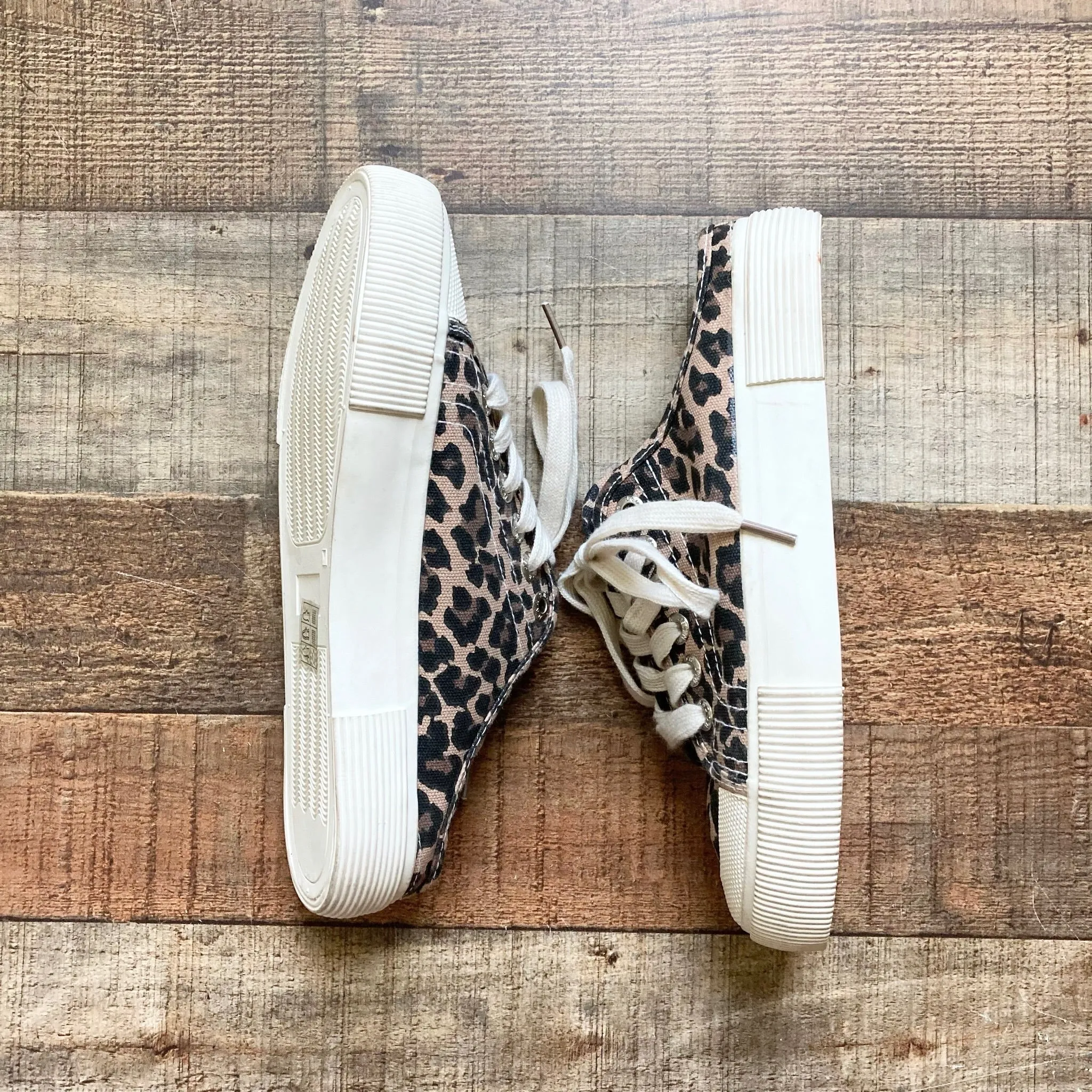 Jenn Ardor Animal Print with Laces Slip On Mule Sneakers- Size 8