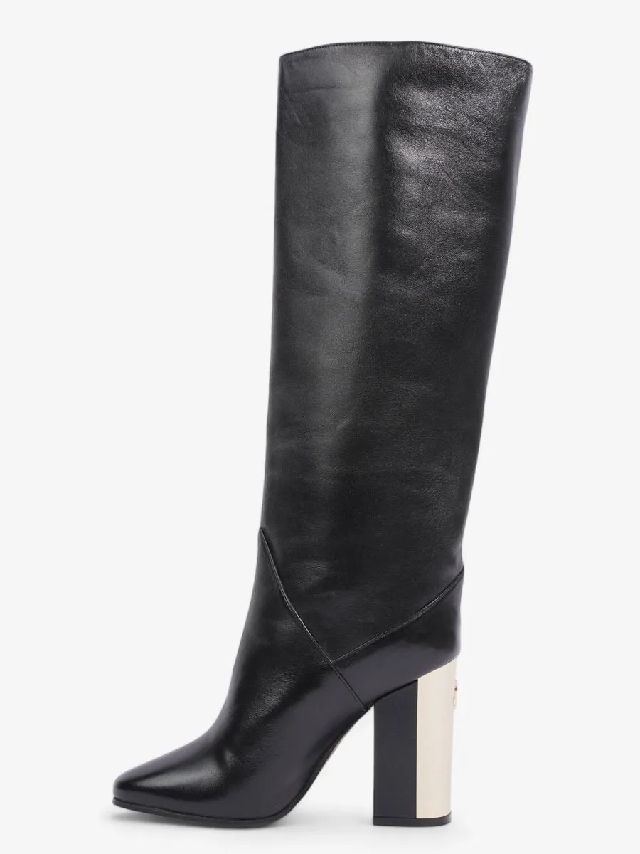 Jimmy Choo Rydea Boot 100 Black Leather EU 38 UK 5