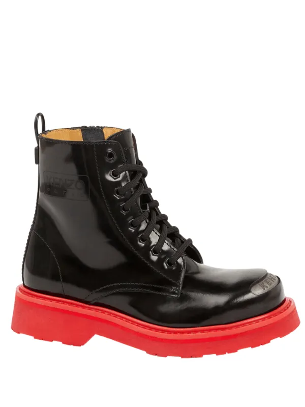 Kenzo Boot High Calf Black-Red