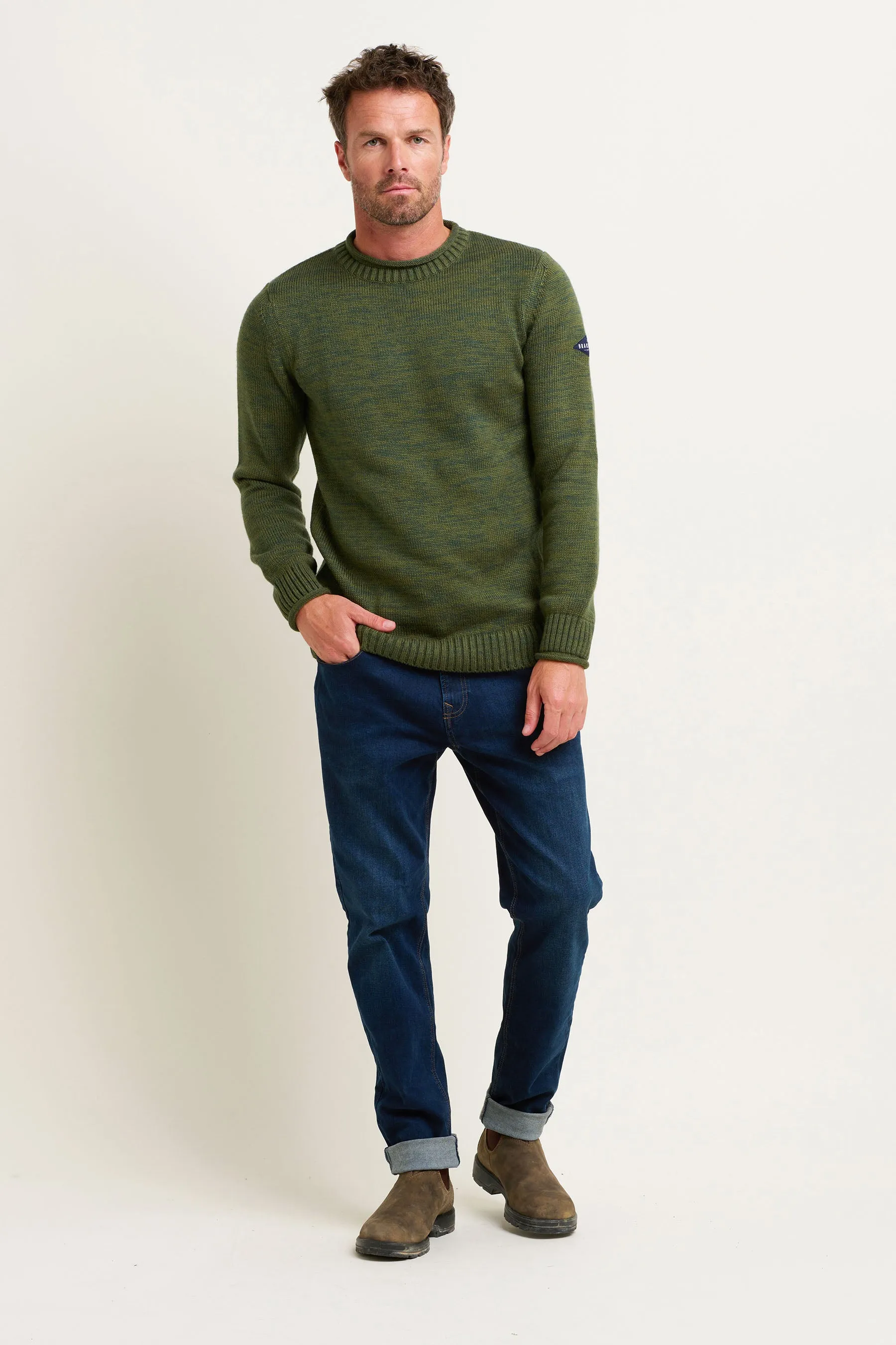 Khaki Crew Neck Jumper