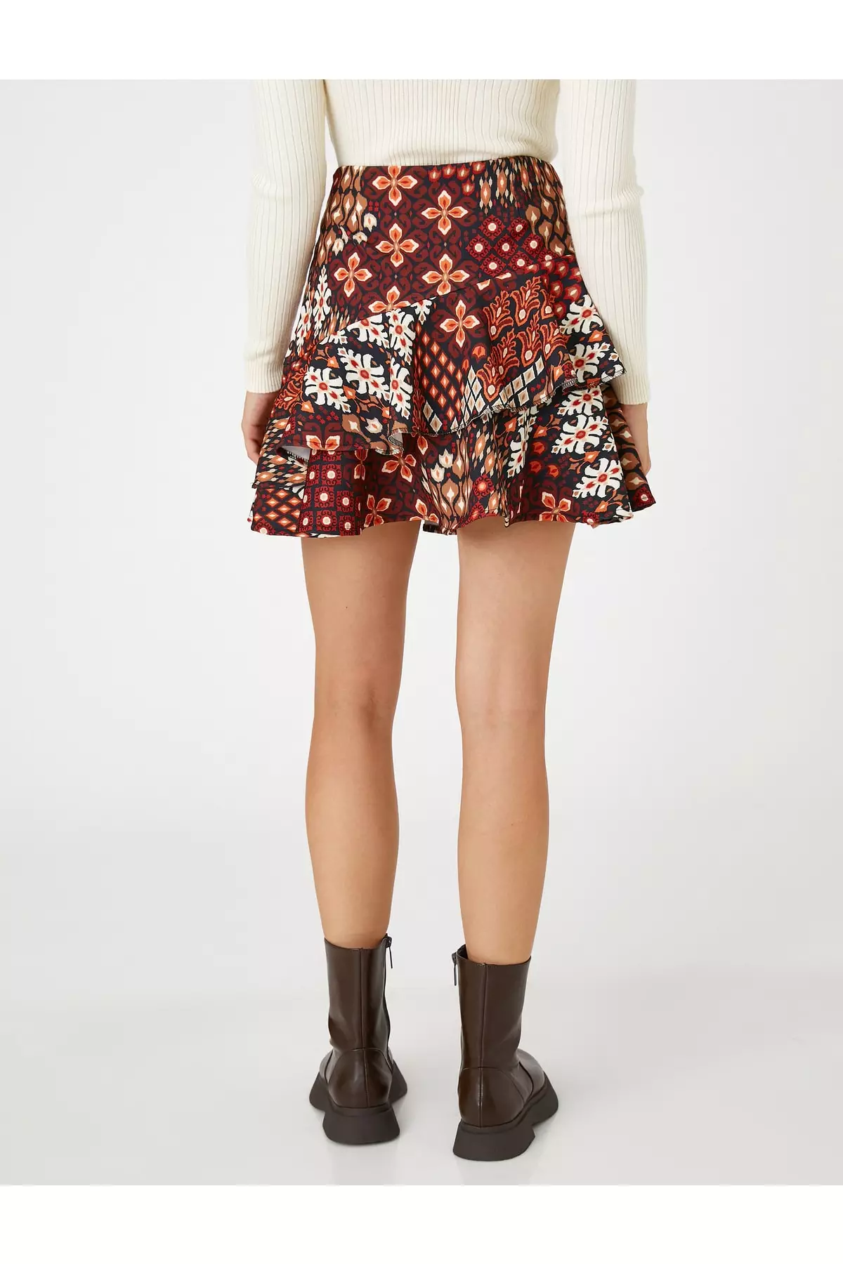 KOTON Printed Mini Skirt