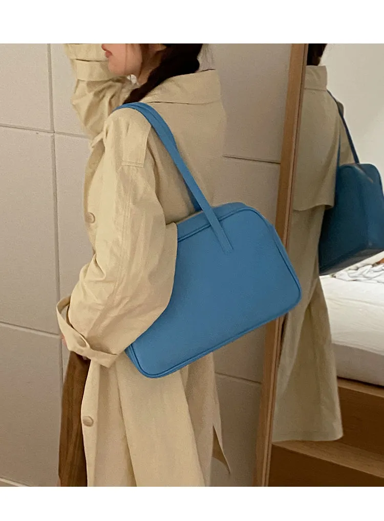 Leather Bag Color Tote Shoulder Bag - Kimi