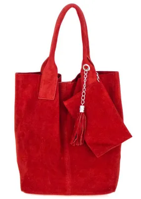 Leather bag woman red skin arianna