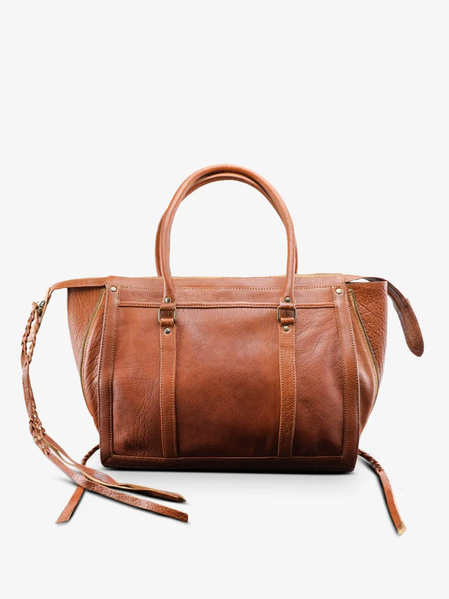 leather handbag for women Brown - LeRive Droite - M Light Brown | PAUL MARIUS