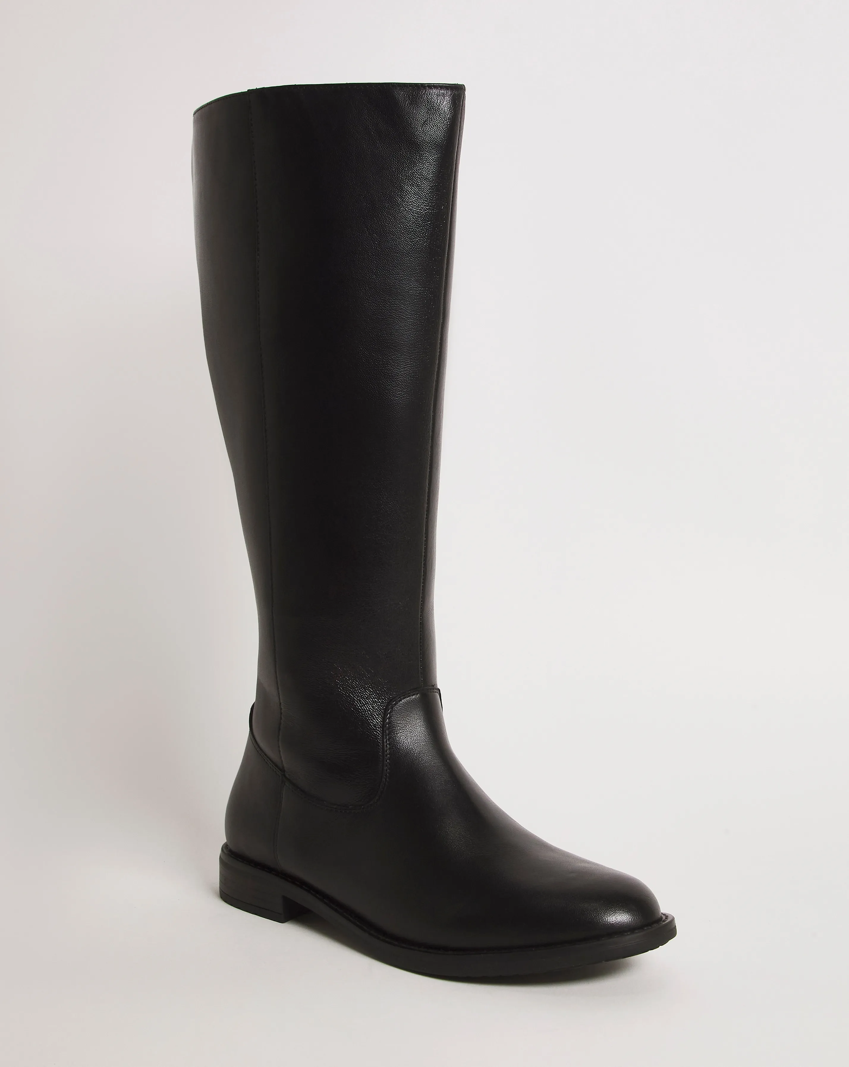 Leather High Leg Boot E Fit Super Curvy Calf