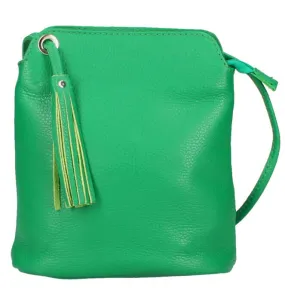 Leather shoulder bag verde leia