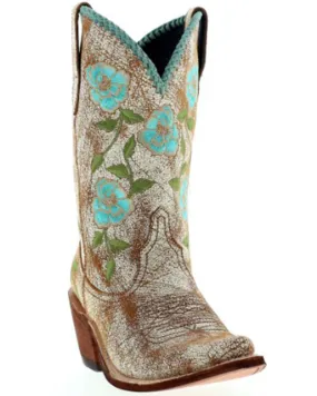 Liberty Black Women's Nina Rose Embroidered Western Boot - Round Toe