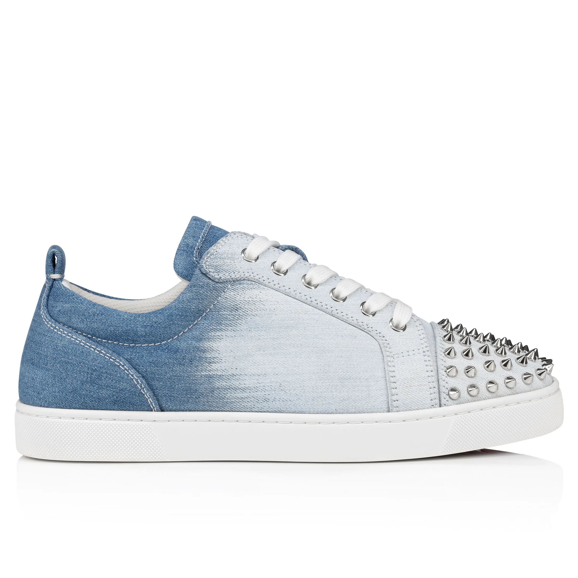 Louis Junior Spikes Sneakers - Denim brushed effect and spikes - Denim - Men