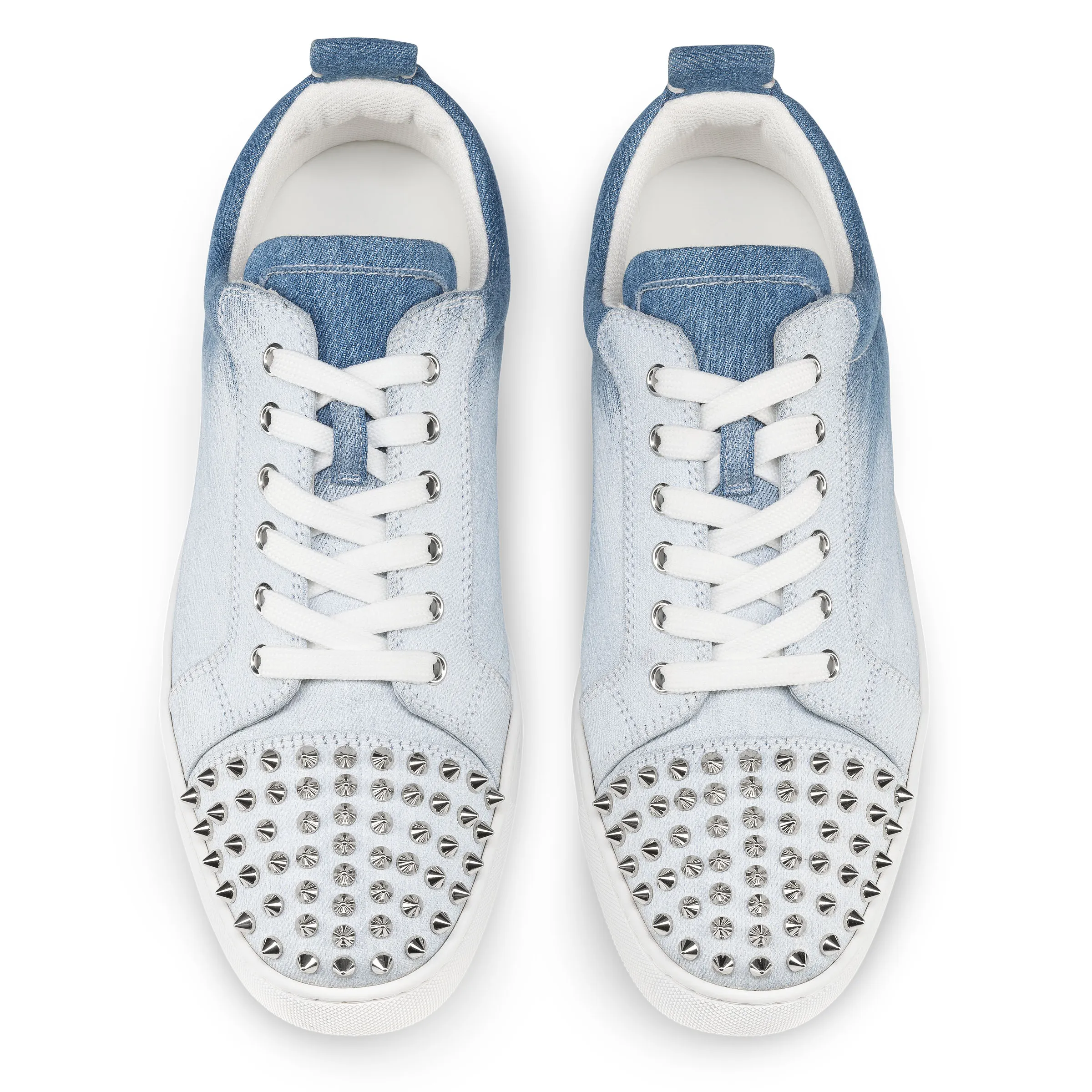 Louis Junior Spikes Sneakers - Denim brushed effect and spikes - Denim - Men