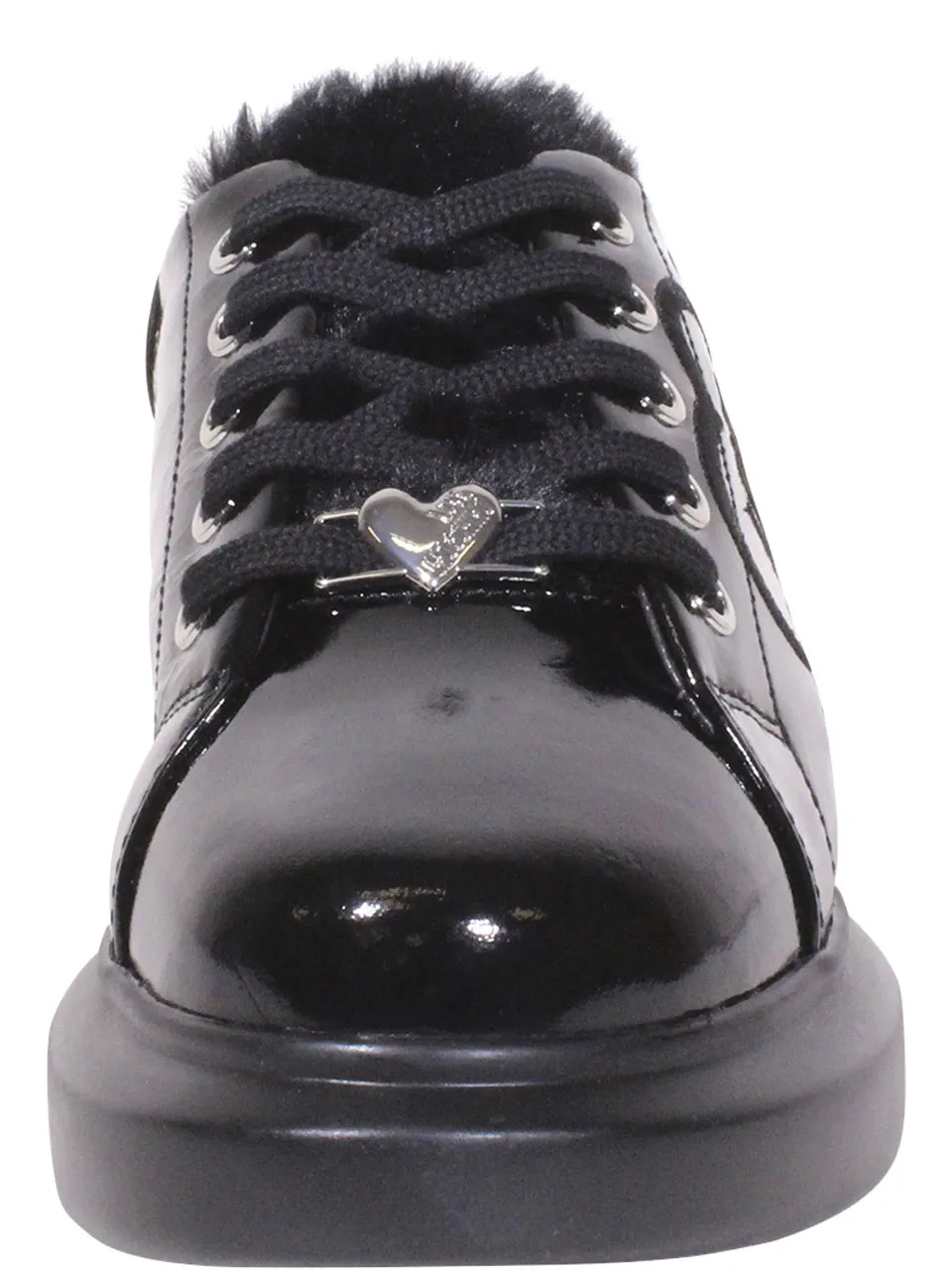 Love Moschino Women's Sneakers Faux-Fur Black Sz: 6 JA15534G0BJGF000