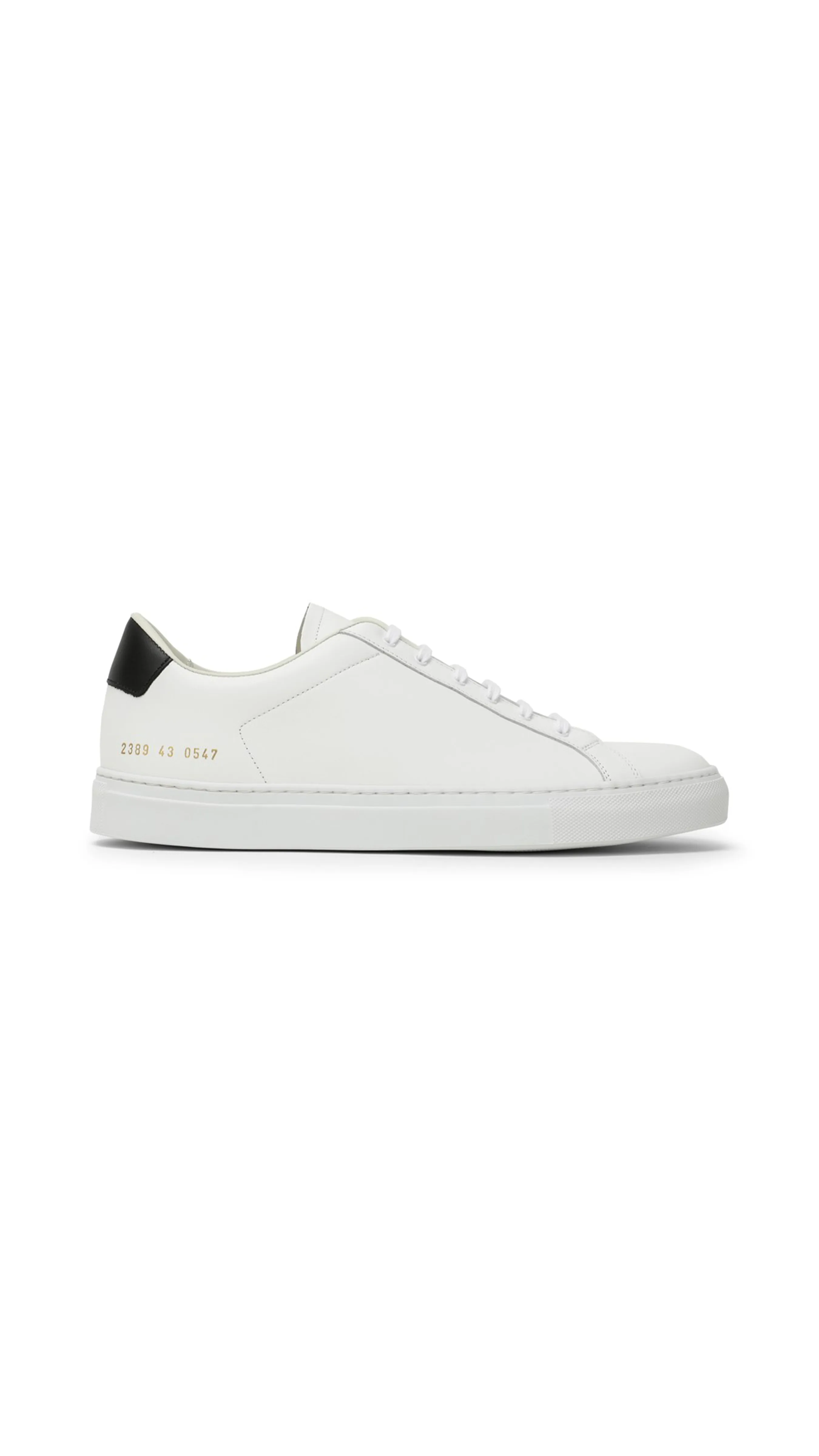 Low Retro Leather Sneakers - White/Black