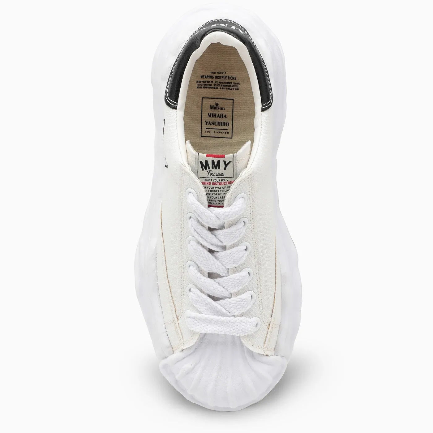 Maison Mihara Yasuhiro    Maison Mihara Yasuhiro White Canvas Blakey Low Top Sneakers