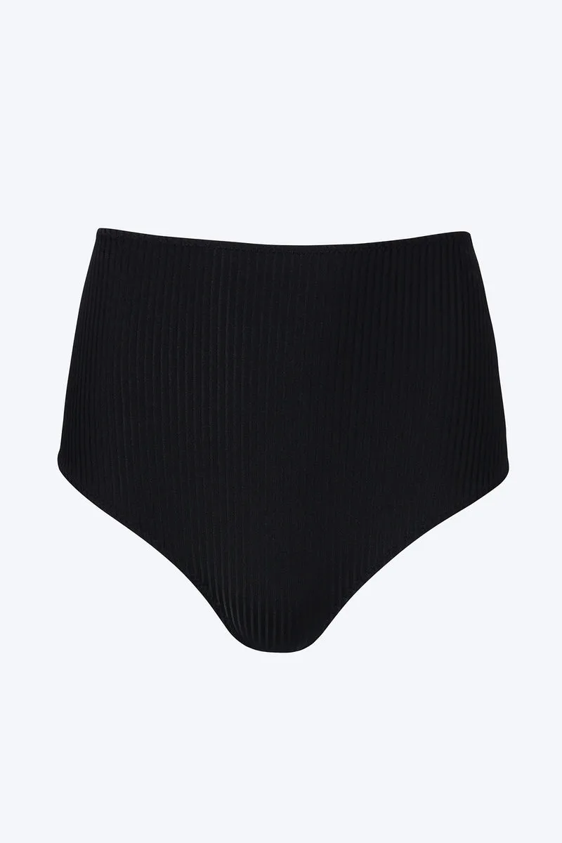 MAR HIGH-WAISTED RIBBED BIKINI BOTTOMS