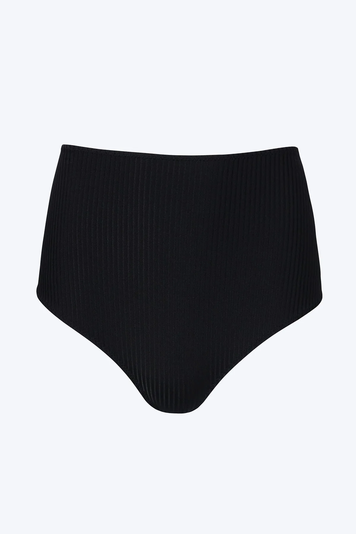 MAR HIGH-WAISTED RIBBED BIKINI BOTTOMS