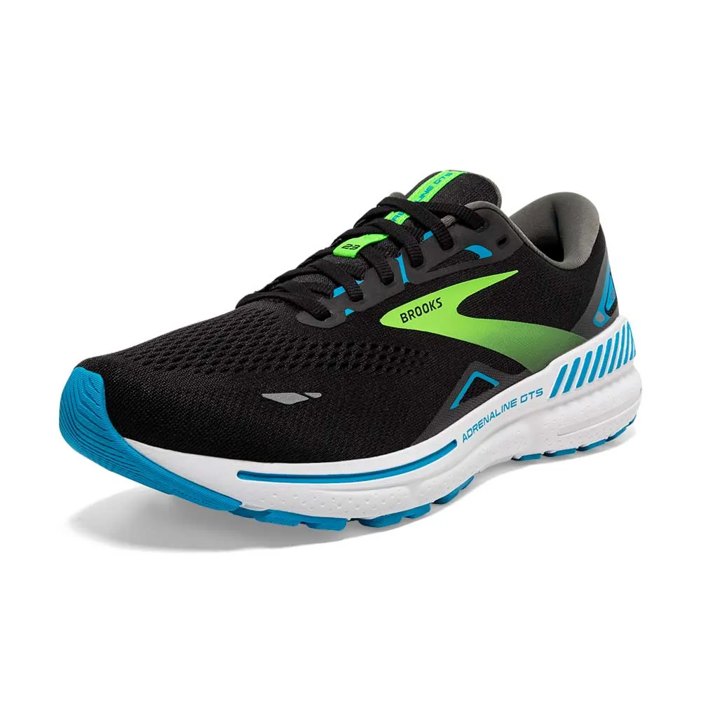 Men's Adrenaline GTS 23 Running Shoe - Black/Hawaiian Ocean/Green - Regular (B)