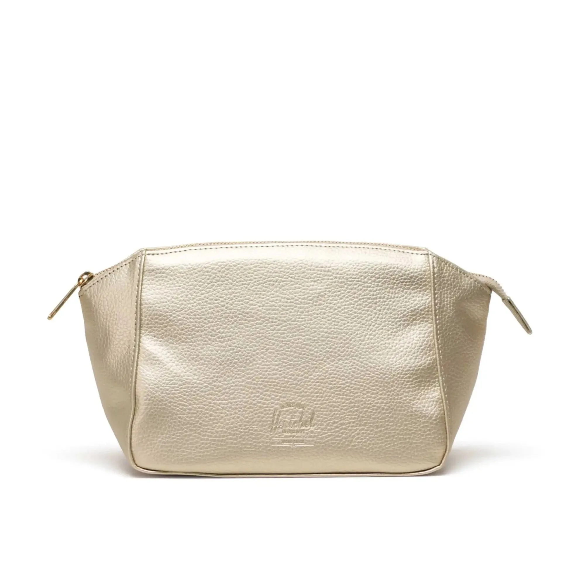 Milan Toiletry Bag (Gold Vegan Leather)