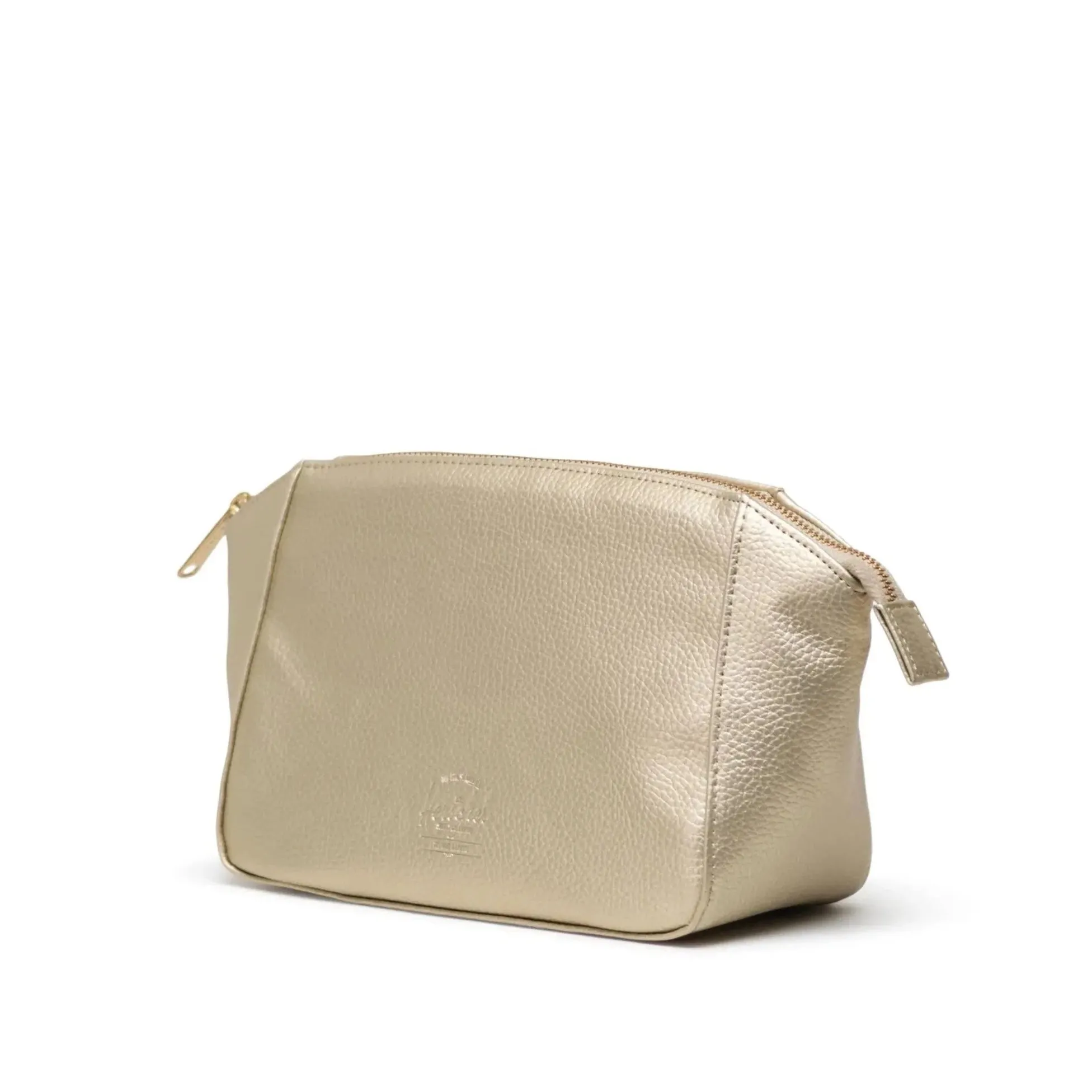 Milan Toiletry Bag (Gold Vegan Leather)