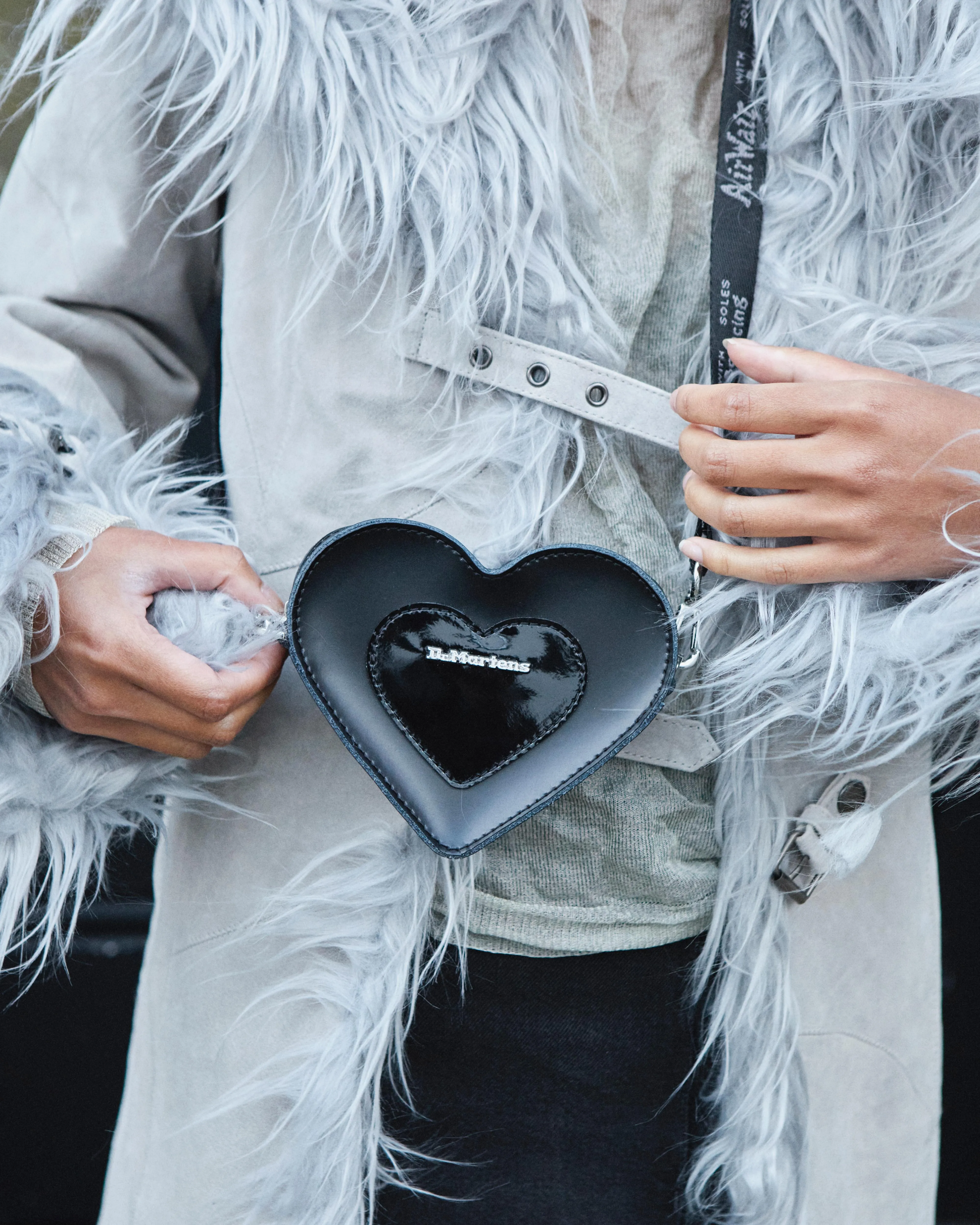 Mini Heart Shaped Kiev & Patent Leather Bag