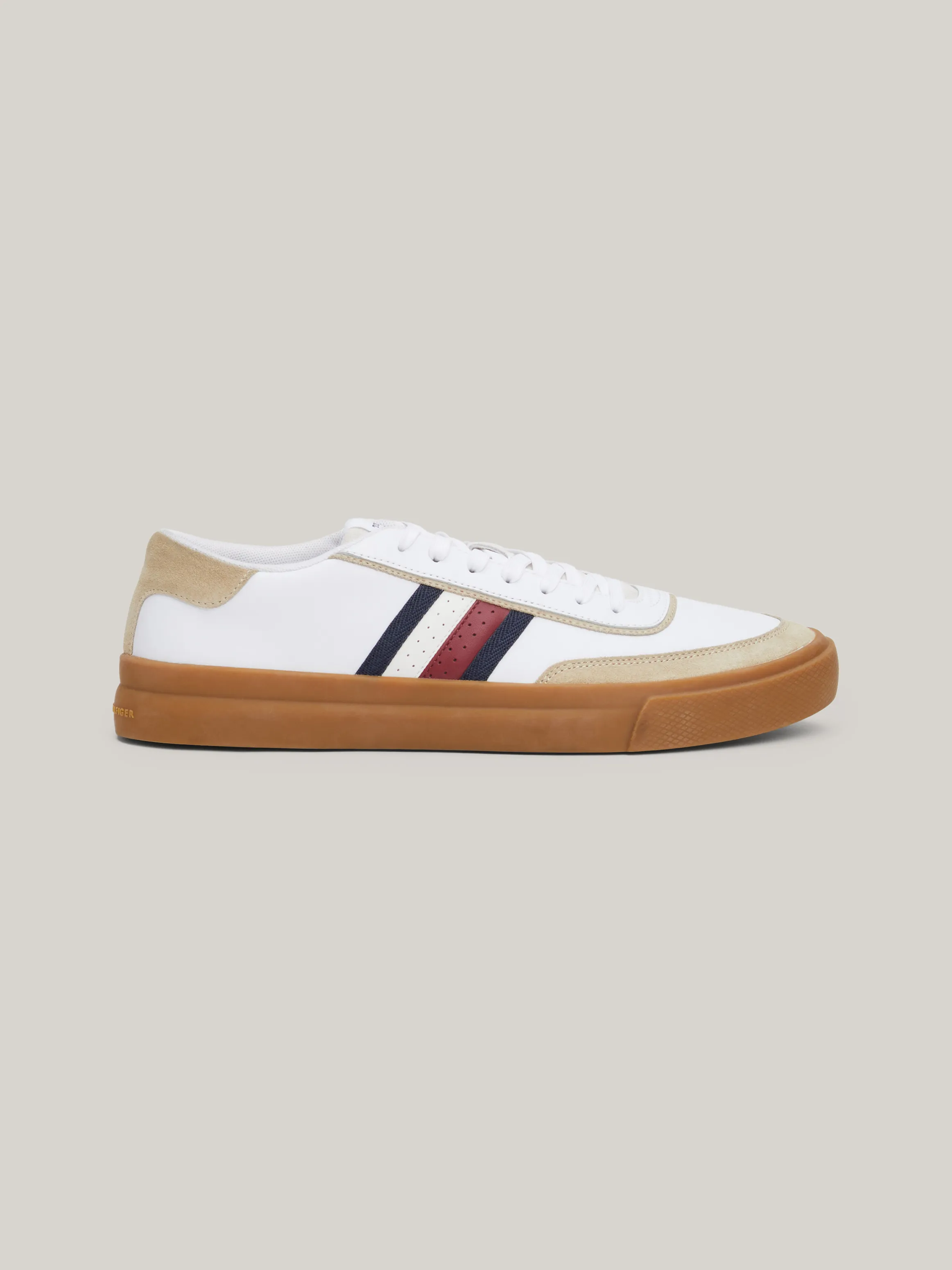 Mixed Texture Leather Cupsole Trainers | Sneakers | Tommy Hilfiger