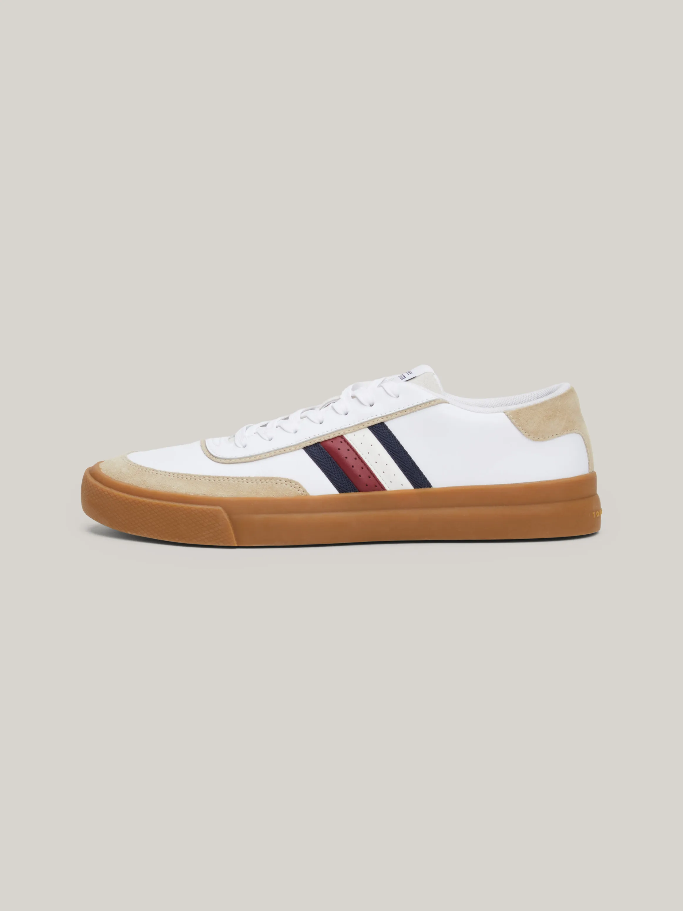 Mixed Texture Leather Cupsole Trainers | Sneakers | Tommy Hilfiger