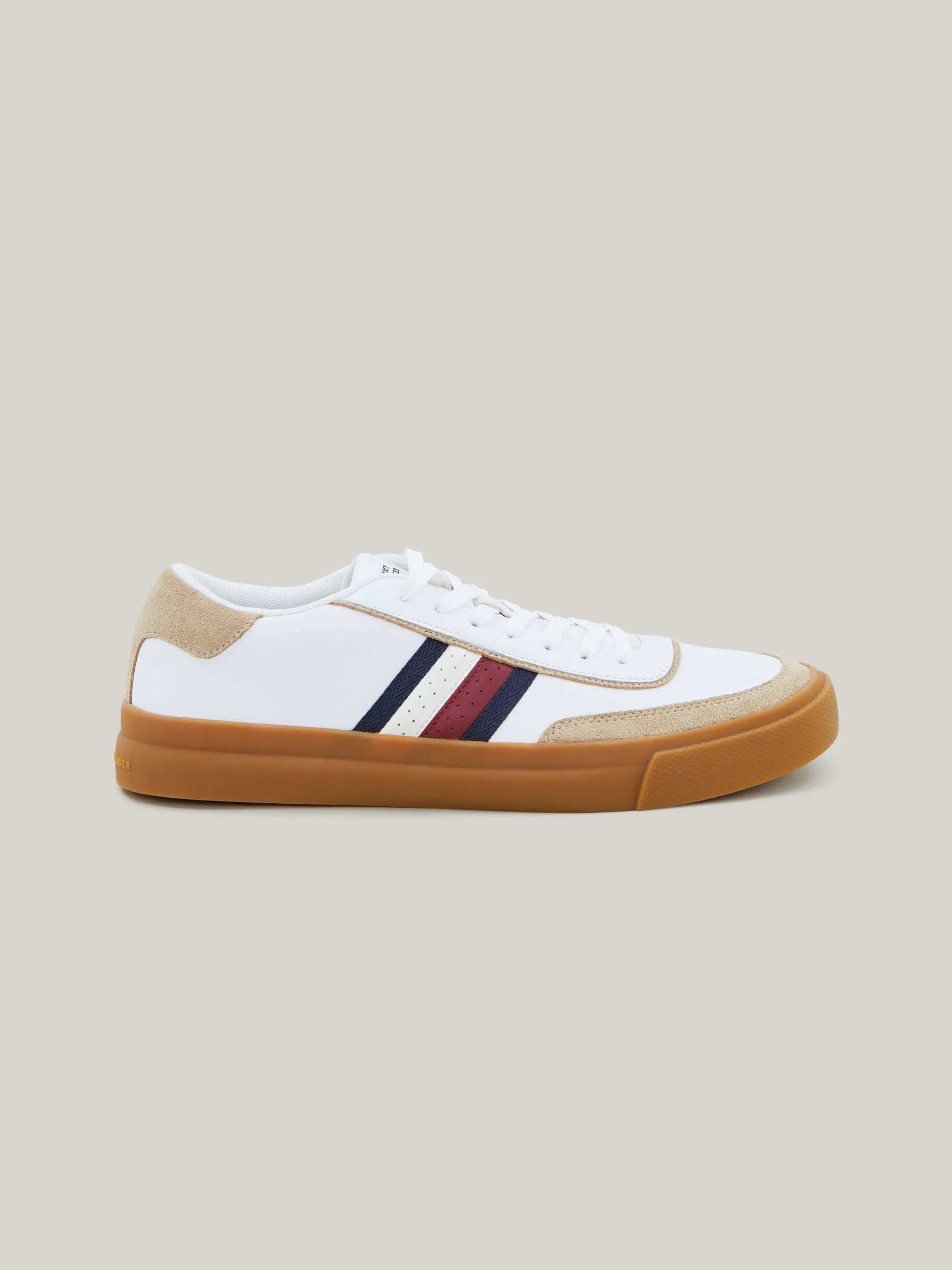 Mixed Texture Leather Cupsole Trainers | Sneakers | Tommy Hilfiger