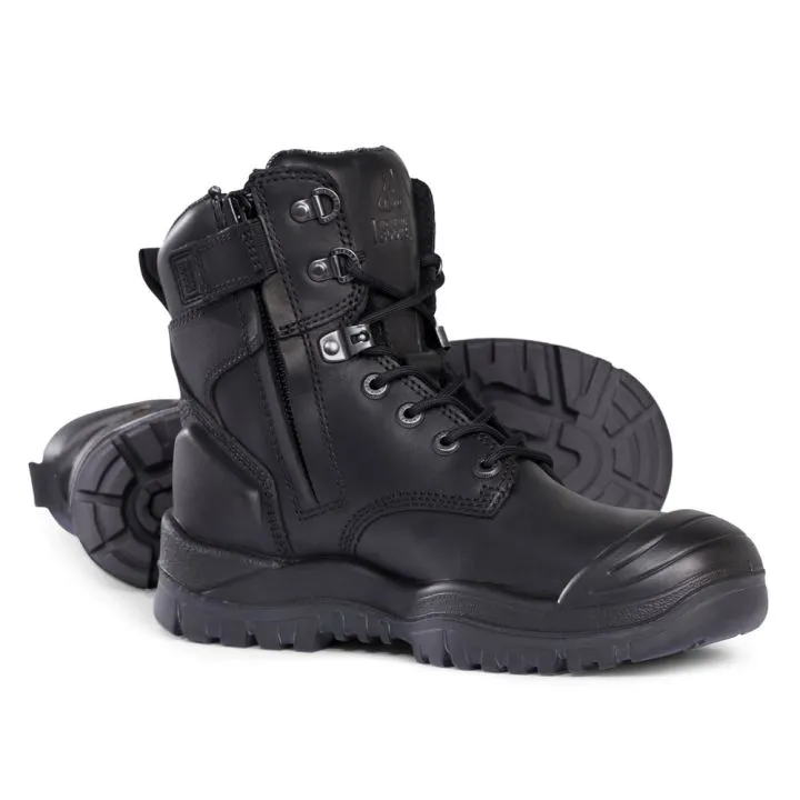 Mongrel 561020 High Zip Safety Boot Rubber Black