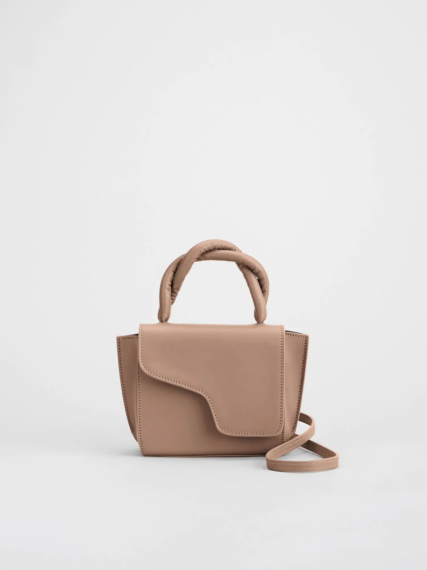 Montalbano Hazelnut Leather/Nappa Mini handbag