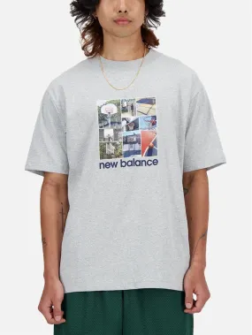 NEW BALANCE Hoops Graphic T-Shirt - Grey