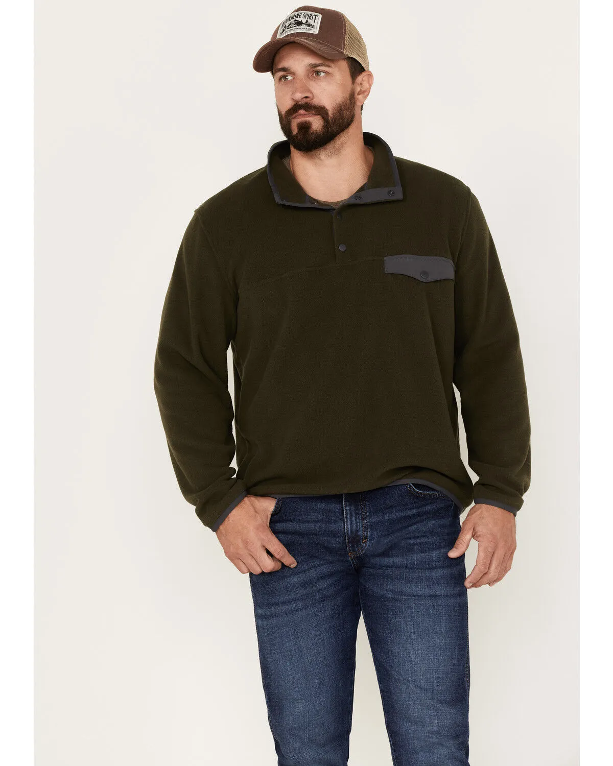 North River Men's Camp Fleece Snap Pullover