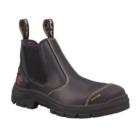 Oliver 55-320 Elastic Sided Safety Boot Black