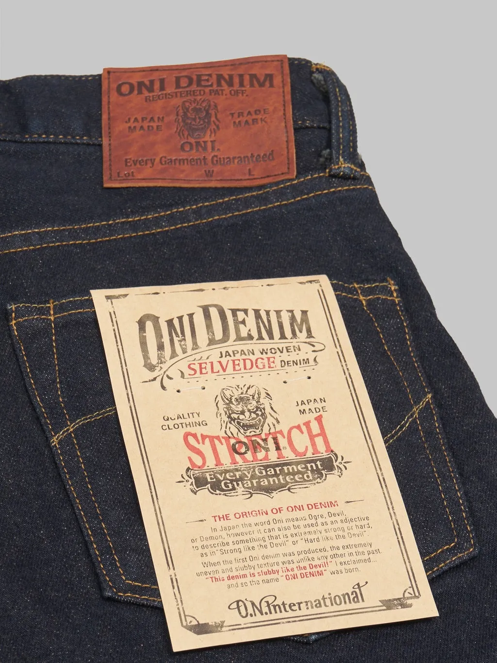 ONI Denim 122S-MOCA Mocha Weft 15oz Stretch Relax Tapered Jeans