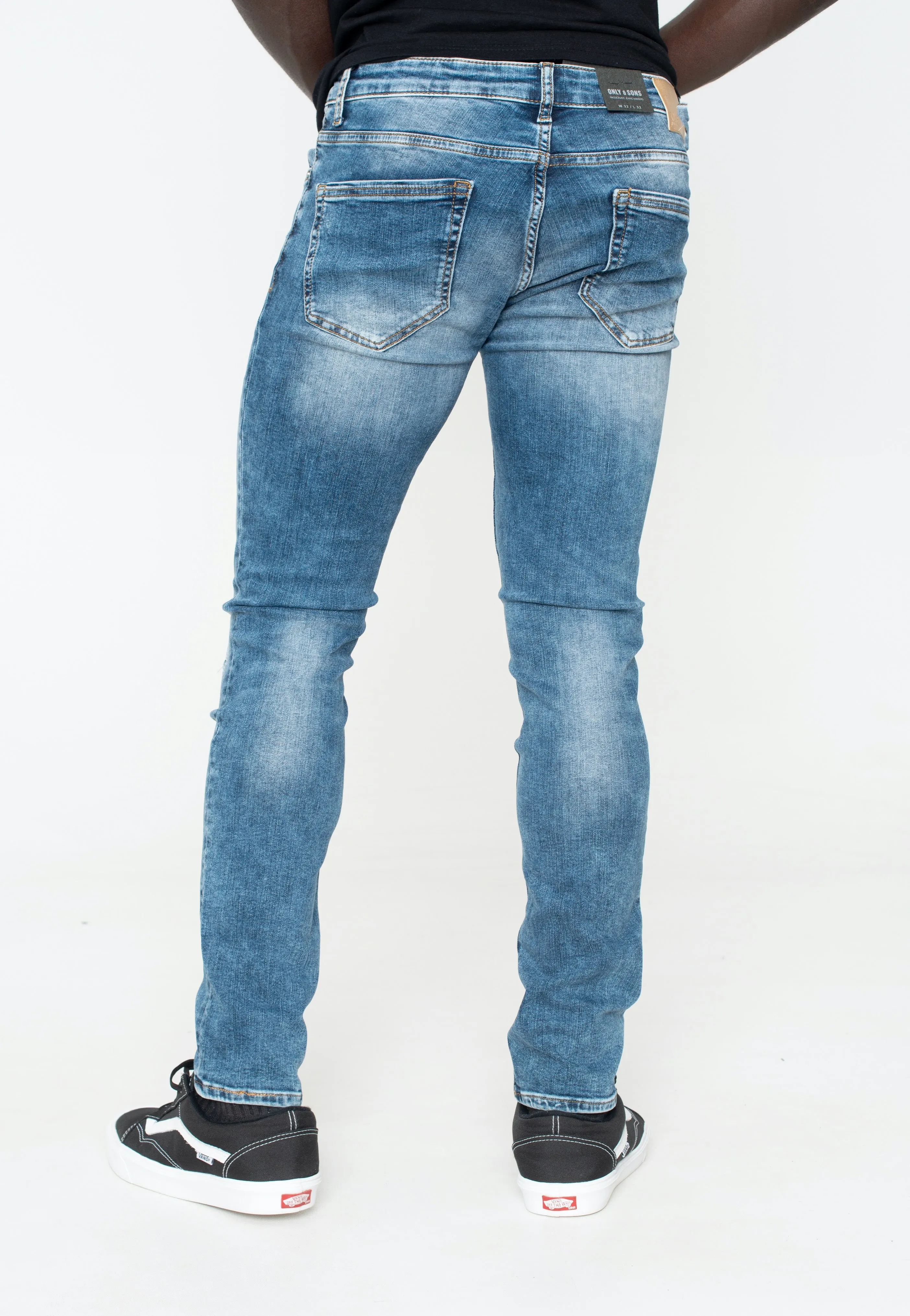 Only & Sons - Warp Skinny Medium Blue Denim - Jeans