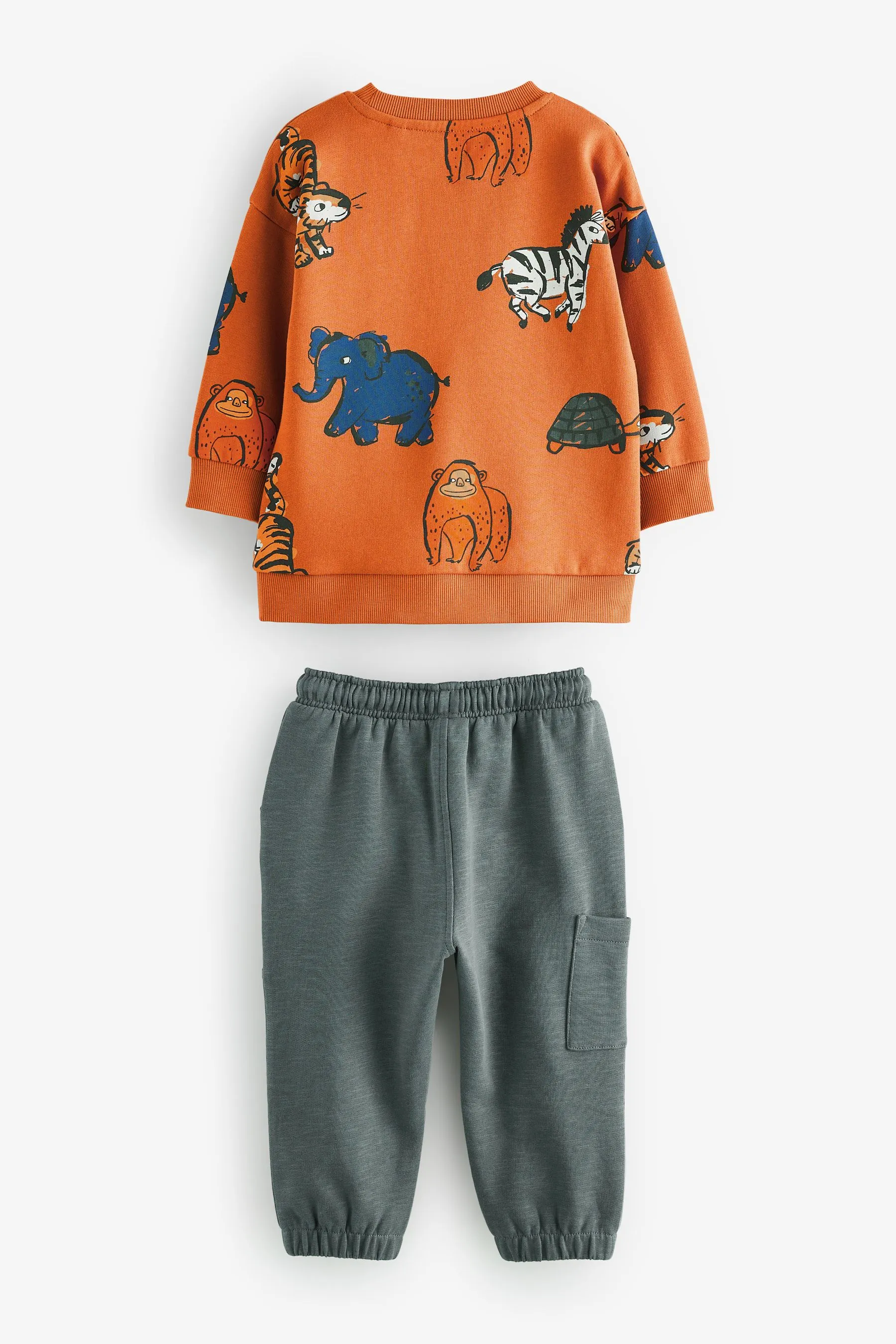 Orange Safari Long Sleeve Top and Joggers Set (3mths-7yrs)