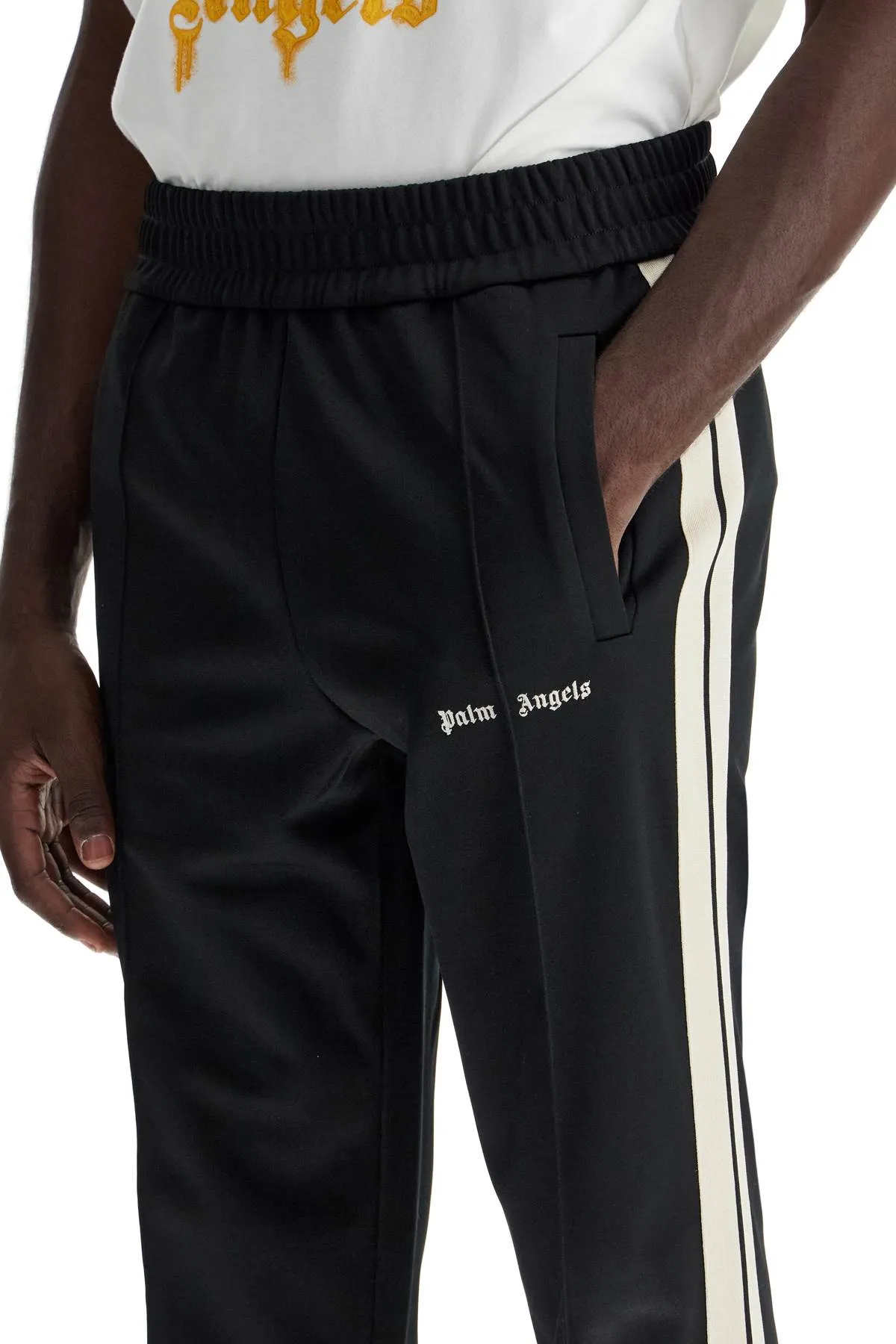 Palm Angels    Palm Angels Contrast Band Joggers With Track In