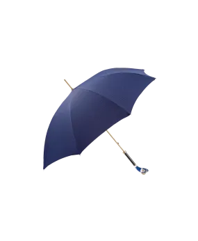 Passotti Ombrelli Navy, Gold Dots Umbrella With Blue Enameled "Nemo" Handle | He Spoke Style