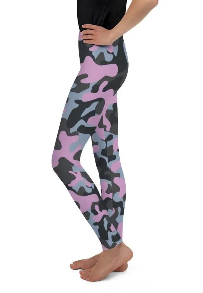 Pink Camo Youth Leggings