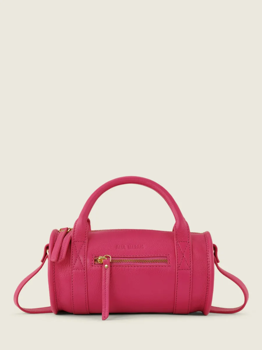 Pink Leather Mini Handbag for Women - Charlie Sorbet Raspberry | PAUL MARIUS