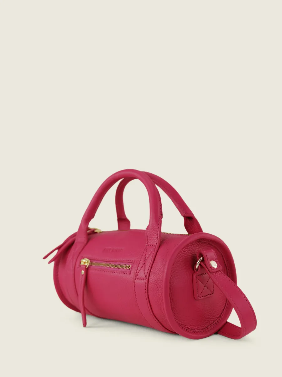 Pink Leather Mini Handbag for Women - Charlie Sorbet Raspberry | PAUL MARIUS