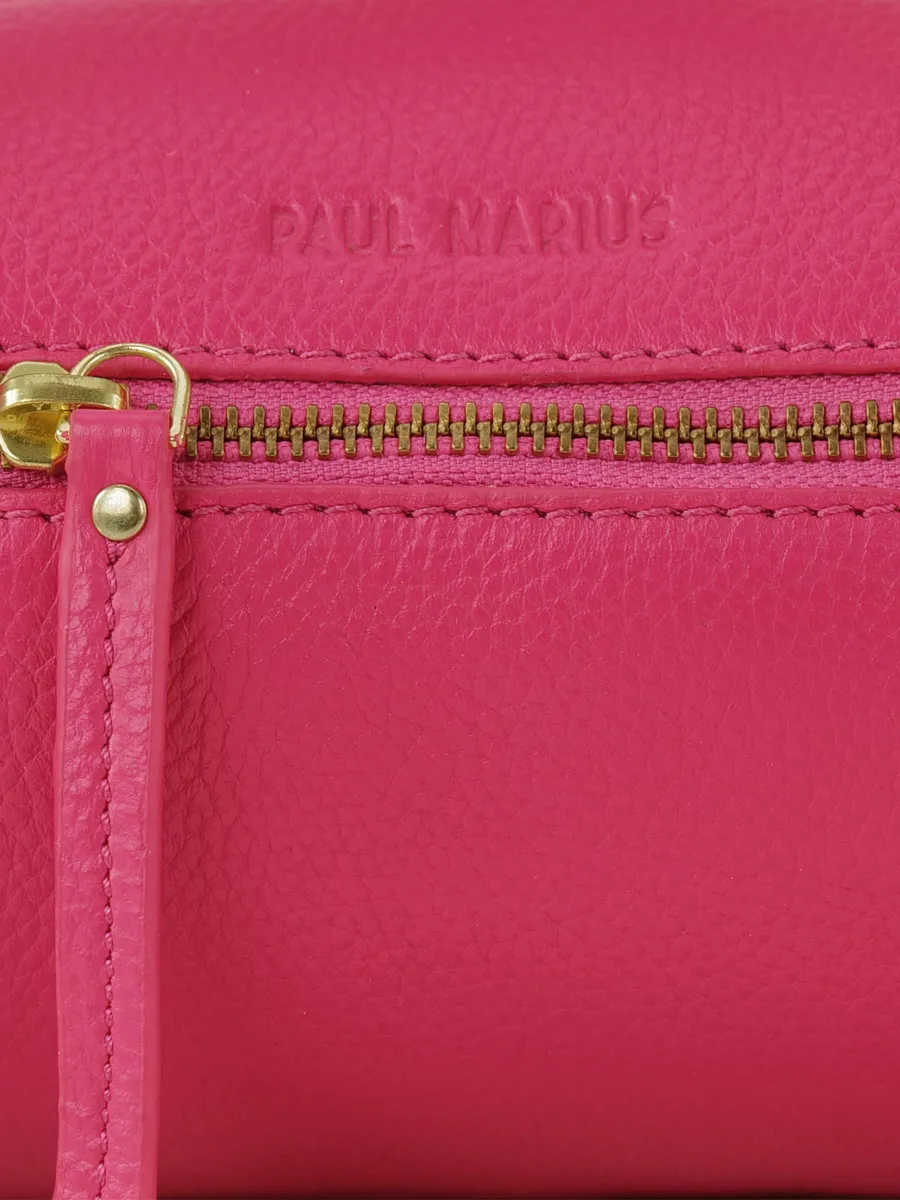 Pink Leather Mini Handbag for Women - Charlie Sorbet Raspberry | PAUL MARIUS