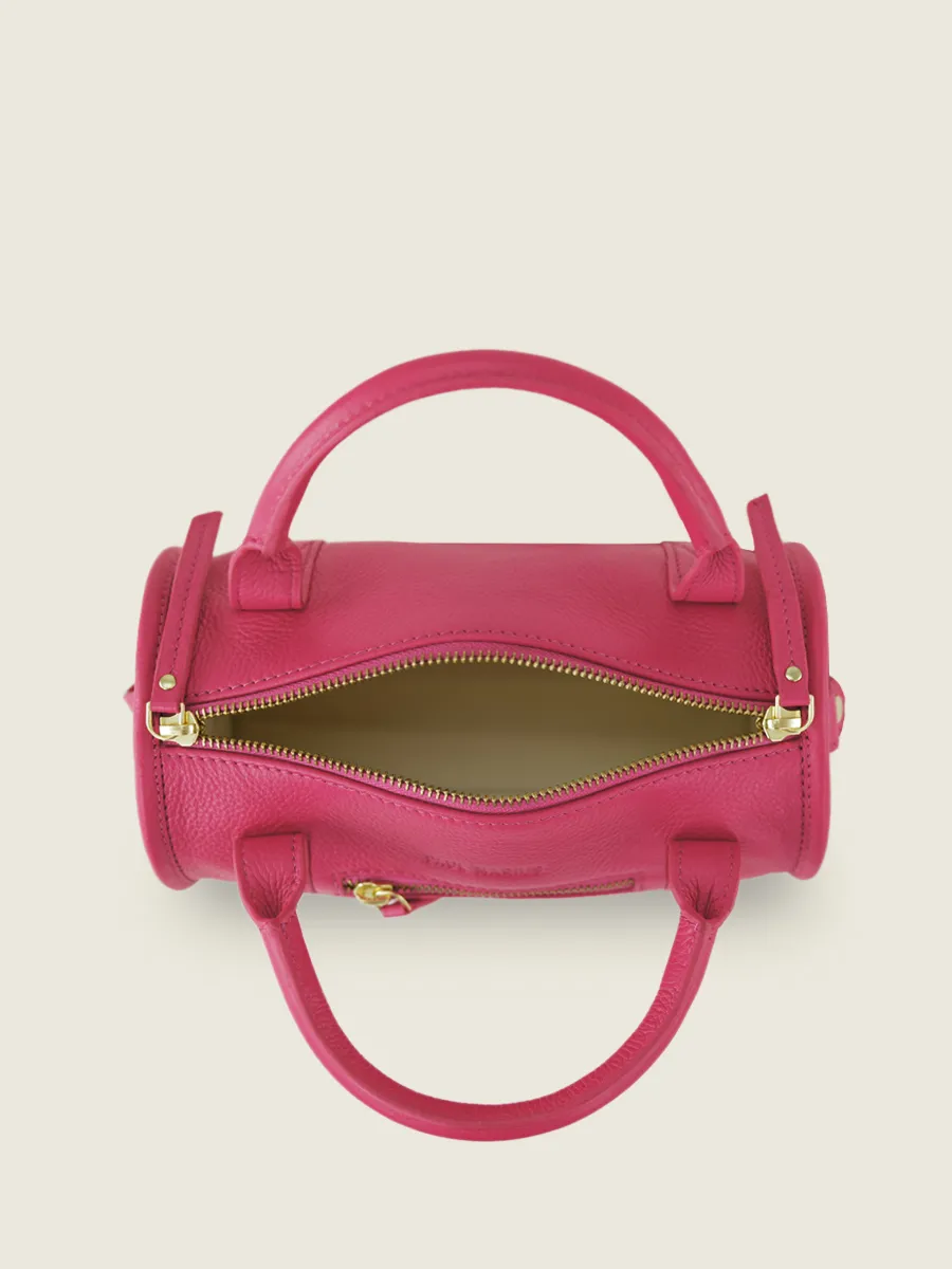 Pink Leather Mini Handbag for Women - Charlie Sorbet Raspberry | PAUL MARIUS