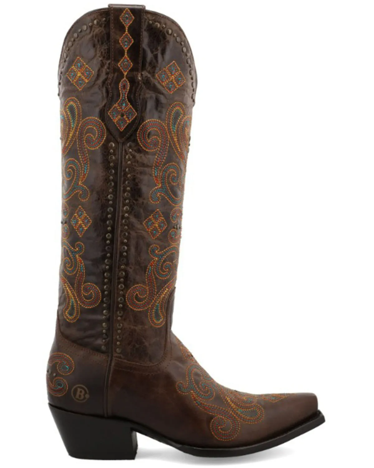 Product Name:  Black Star Women's Lockhart Embroidered Leather Western Boot - Snip Toe